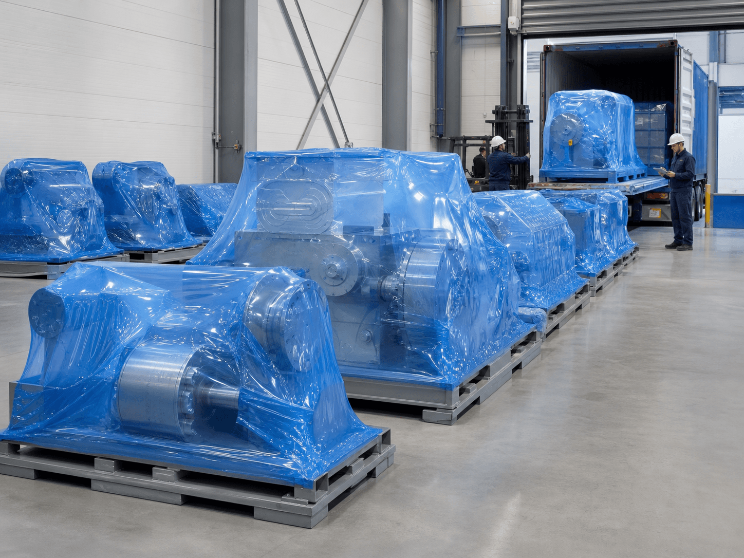 VCI shrink film protecting metal products during export transportation and long-term storage