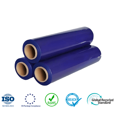 Blue VCI shrink film rolls for corrosion protection of metal products