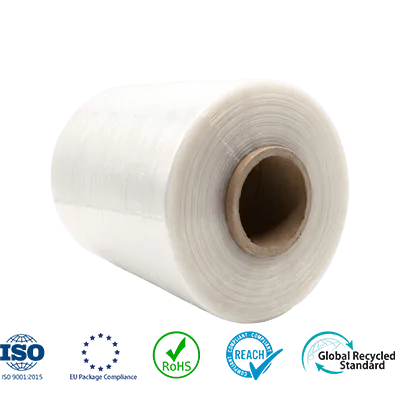 Jumbo stretch film roll for converting and rewinding