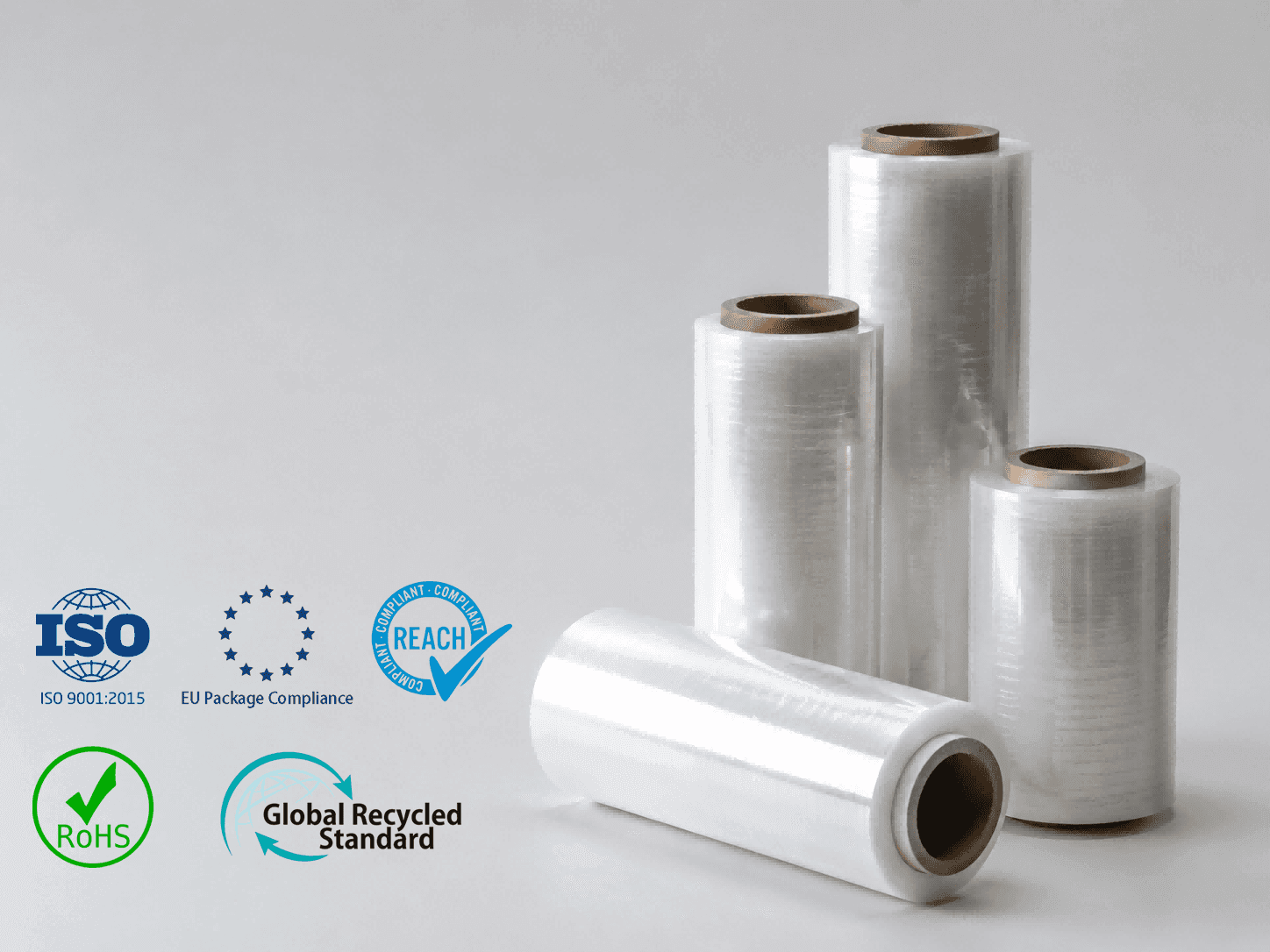 Hand stretch film used for manual industrial packaging