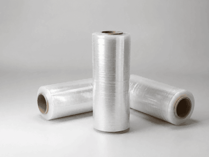 Pallet load securely wrapped with stretch film